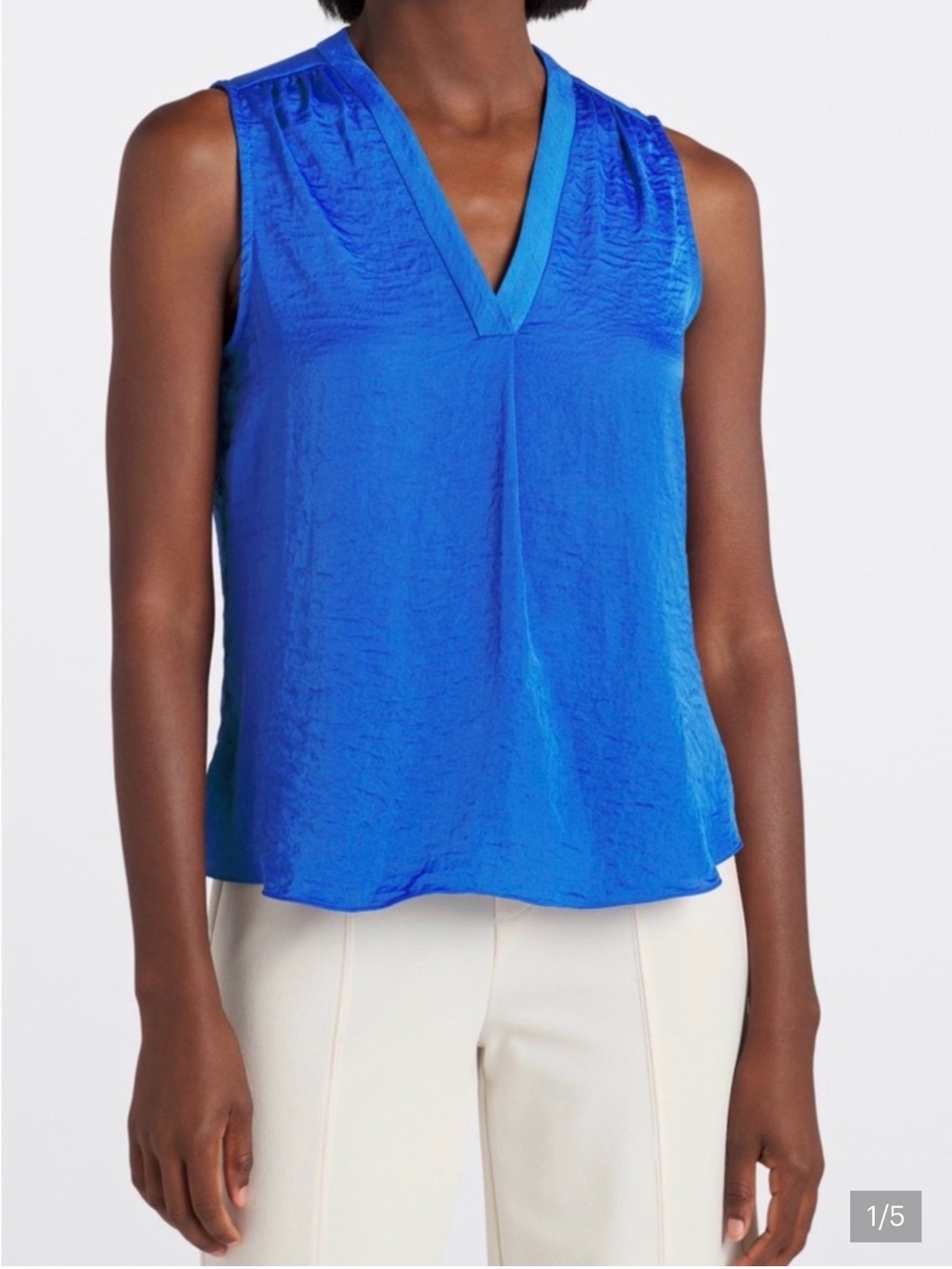 Vince Camuto Rumpled Satin Sleeveless Tops 2X Quantity 5